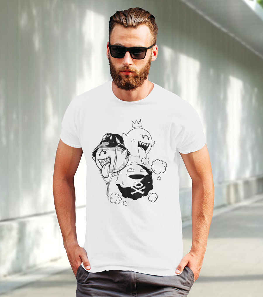 Kain Carter Bomb Squad Ghostly Trio With Crown And Bucket Hat T-Shirt