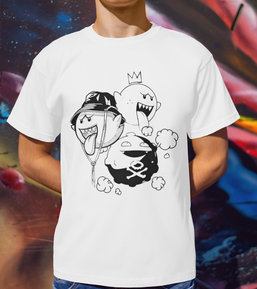 Kain Carter Bomb Squad Ghostly Trio With Crown And Bucket Hat T-Shirt