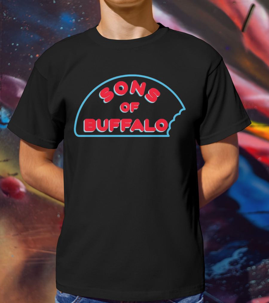 Buffalo Sons Retro Neon Style Bite T-Shirt