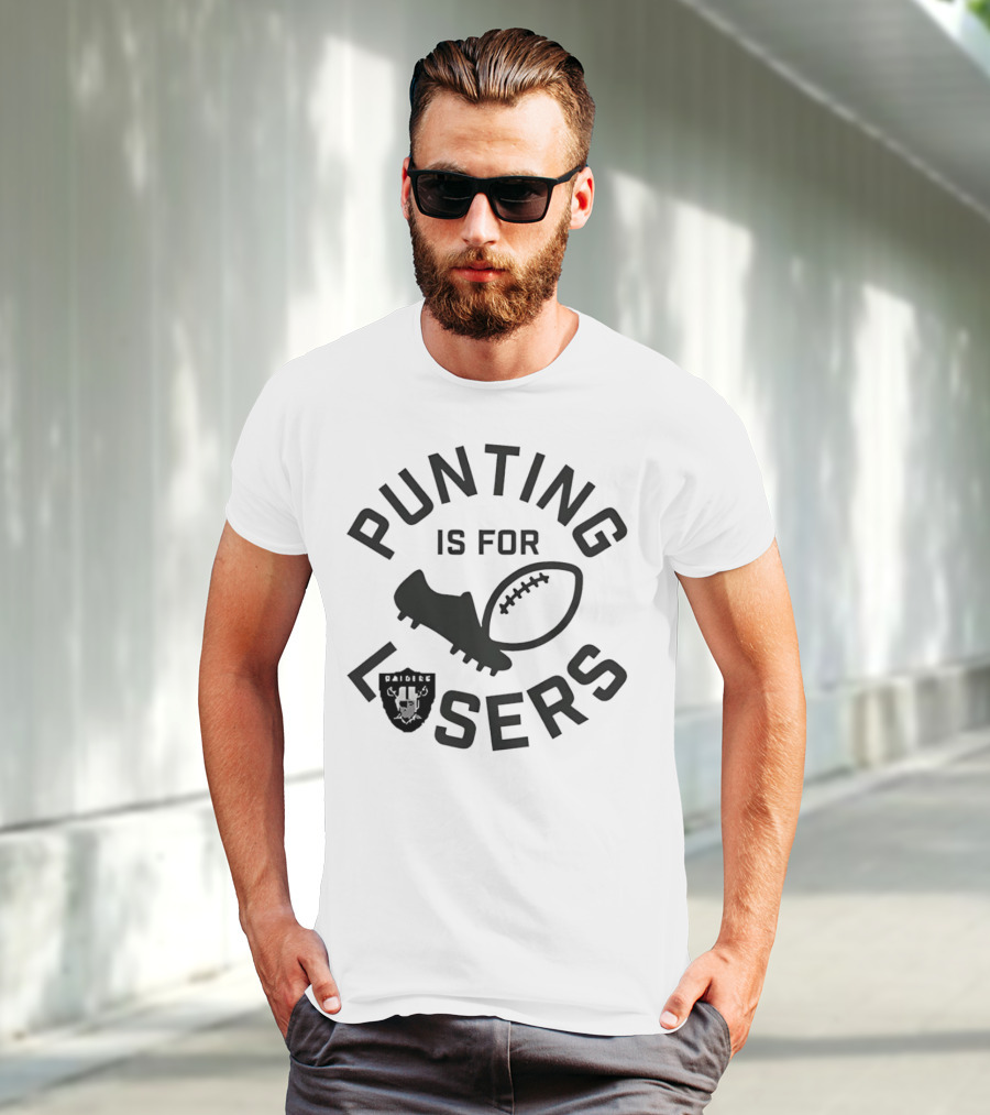 Punting Is For Lasers Las Vegas Raiders Football T-Shirt