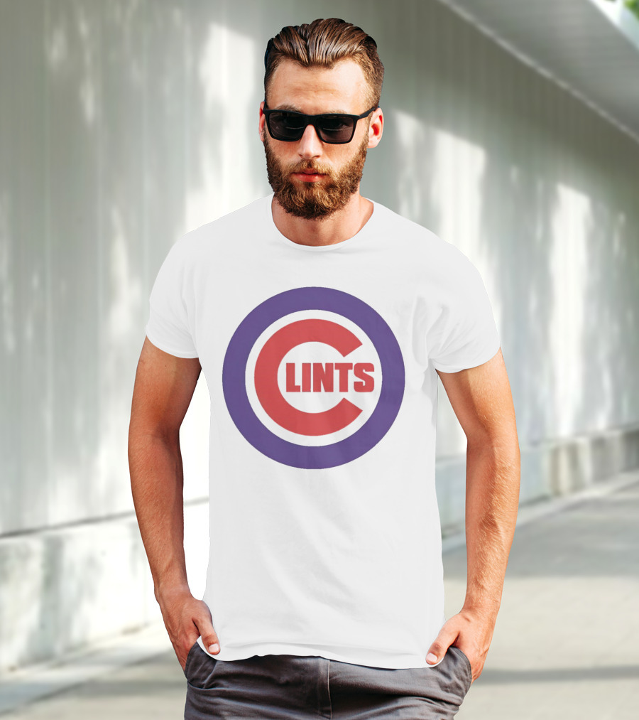 Clints Big C Chicago Cubs Logo Parody Purple Circle T-Shirt
