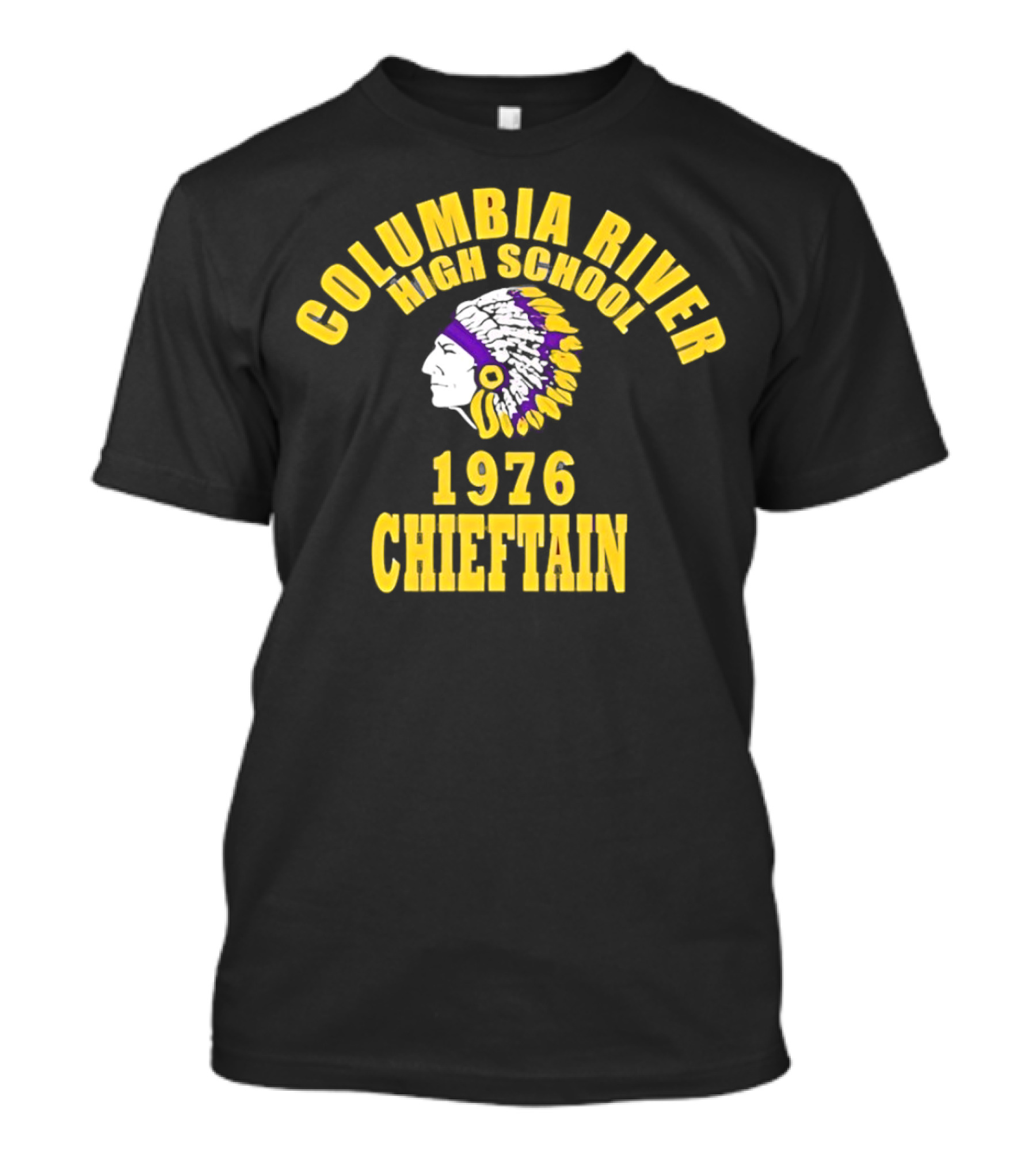 Columbia River High School 1976 Chieftain Indian Head T-Shirt