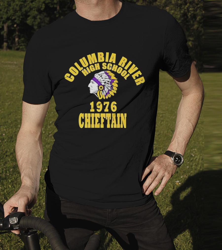 Columbia River High School 1976 Chieftain Indian Head T-Shirt
