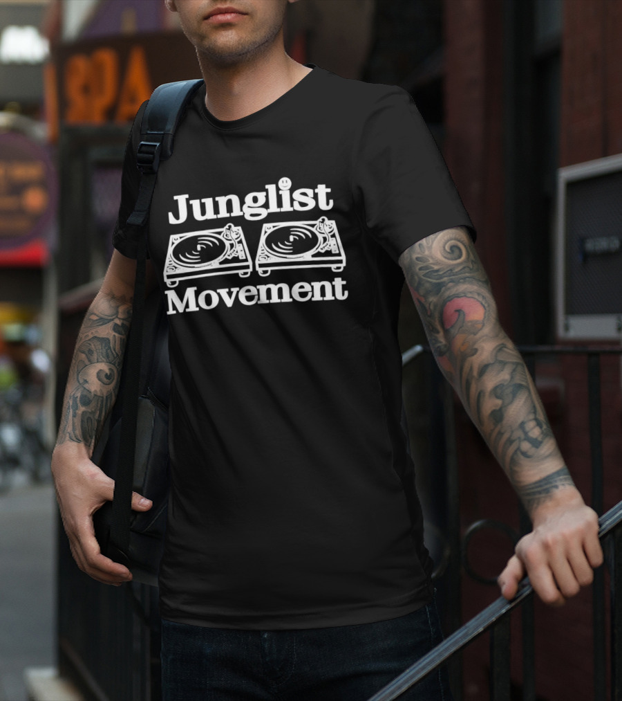 Junglist Movement Turntables Retro DJ Culture T-Shirt