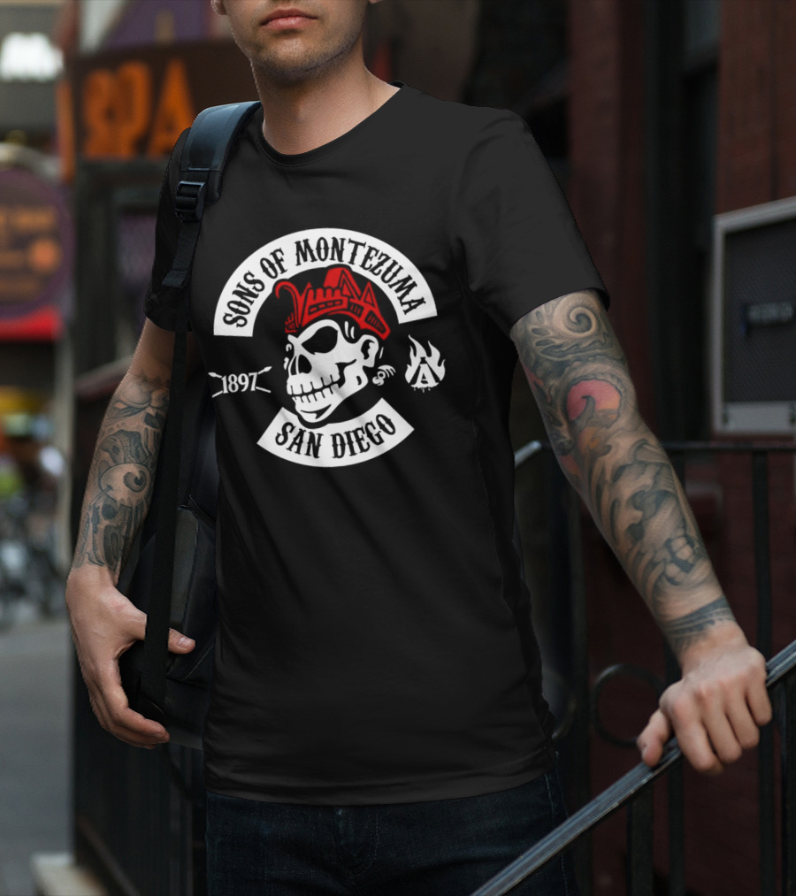 Sons Of Montezuma San Diego 1897 Skull T-Shirt
