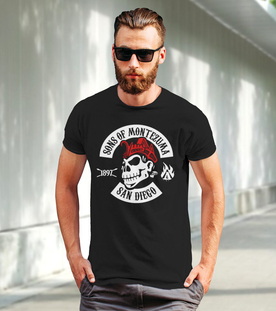 Sons Of Montezuma San Diego 1897 Skull T-Shirt