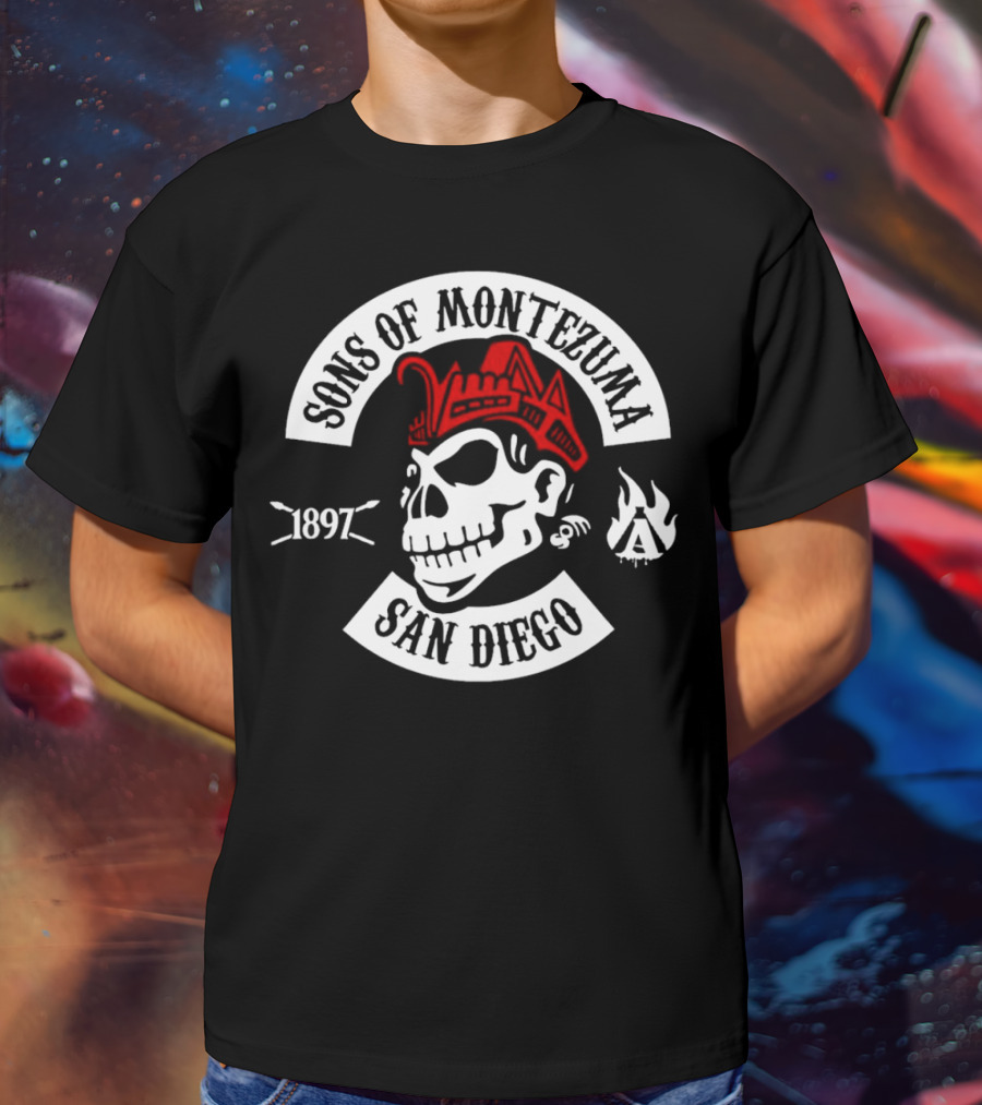 Sons Of Montezuma San Diego 1897 Skull T-Shirt