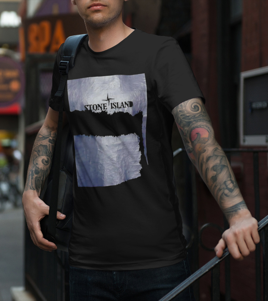 Stone Island Vintage Weathered Iceberg Texture T-Shirt