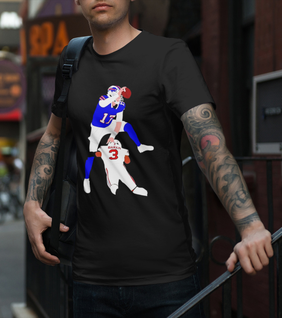 The Most Overrated QB Josh Allen Over Baker 3 Football Play T-Shirt