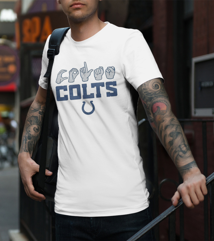 Love Sign With Colts In ASL Indianapolis Colts Football Fan T-Shirt