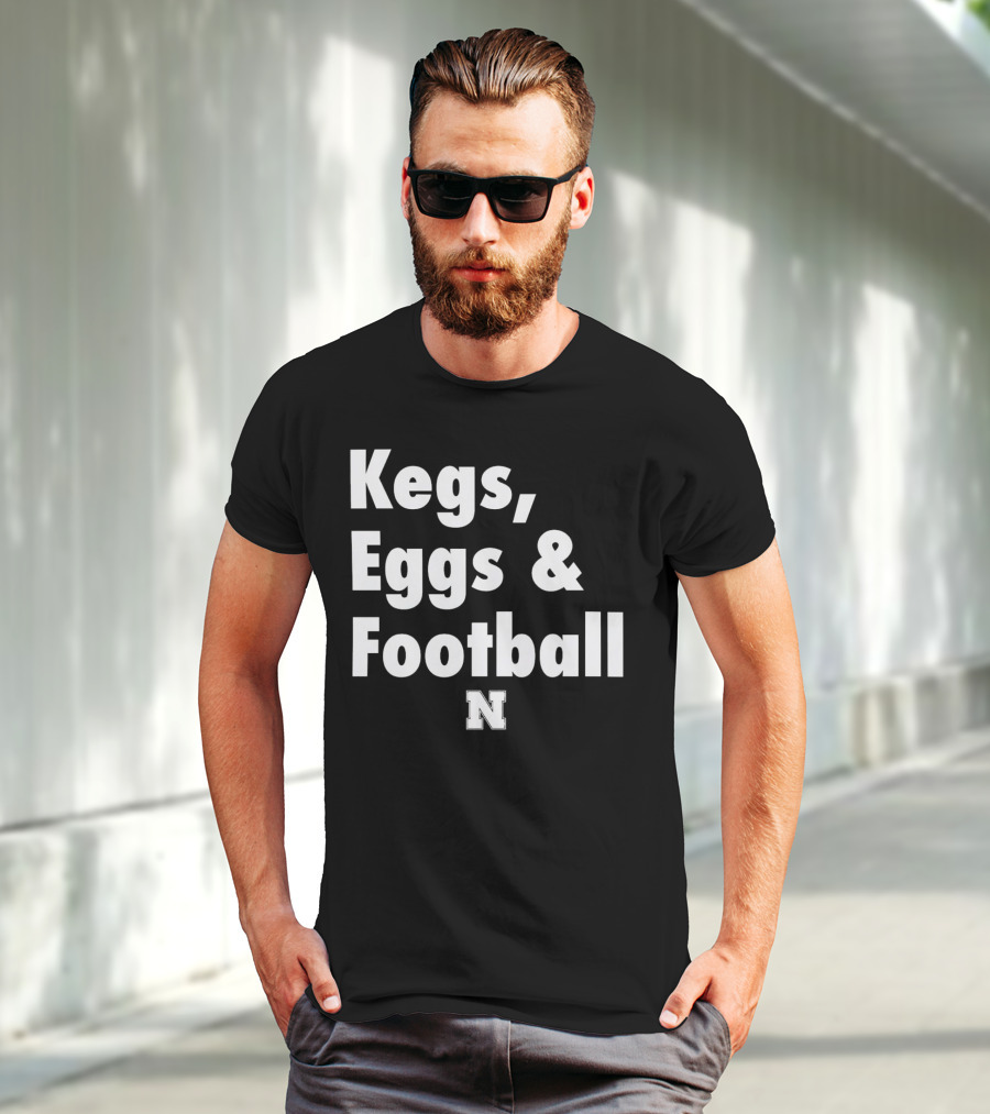 Nebraska Huskers Kegs Eggs And Football N T-Shirt