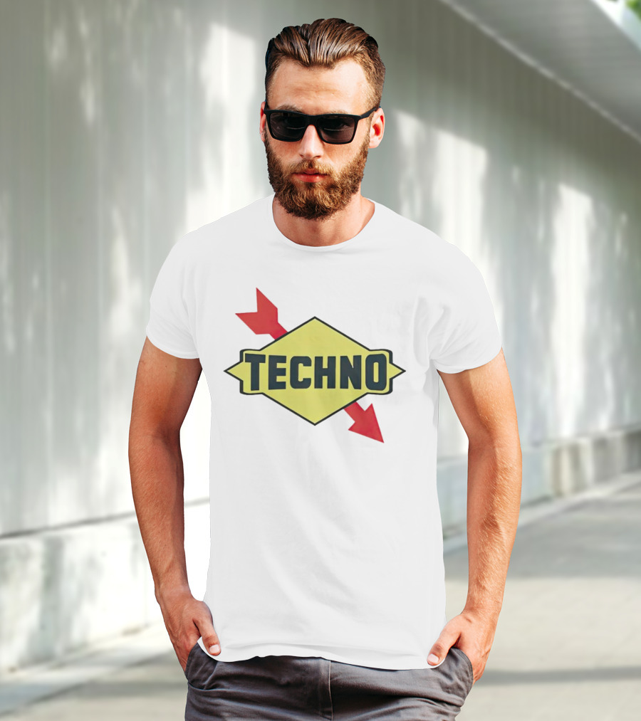 Techno Yellow Diamond Red Arrows T-Shirt