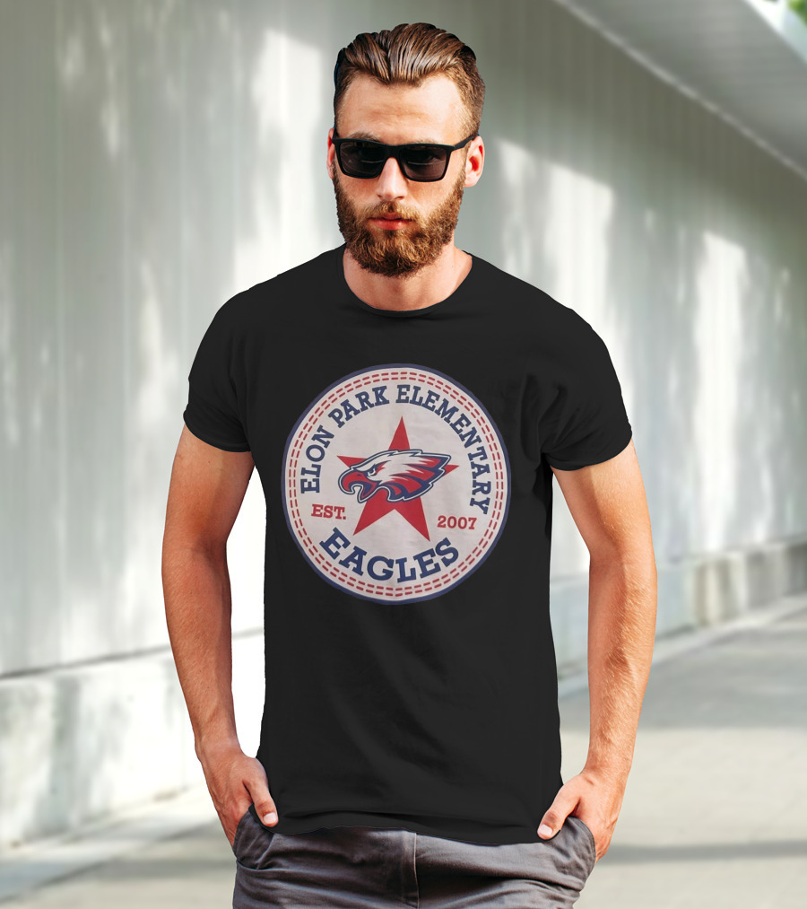 Elon Park Elementary Eagles Est 2007 Red Star Vintage T-Shirt