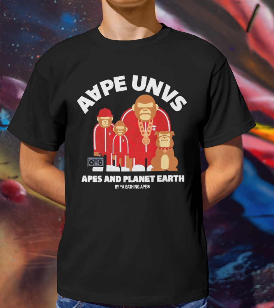 AAPE UNVS Apes And Planet Earth By A Bathing Ape T-Shirt