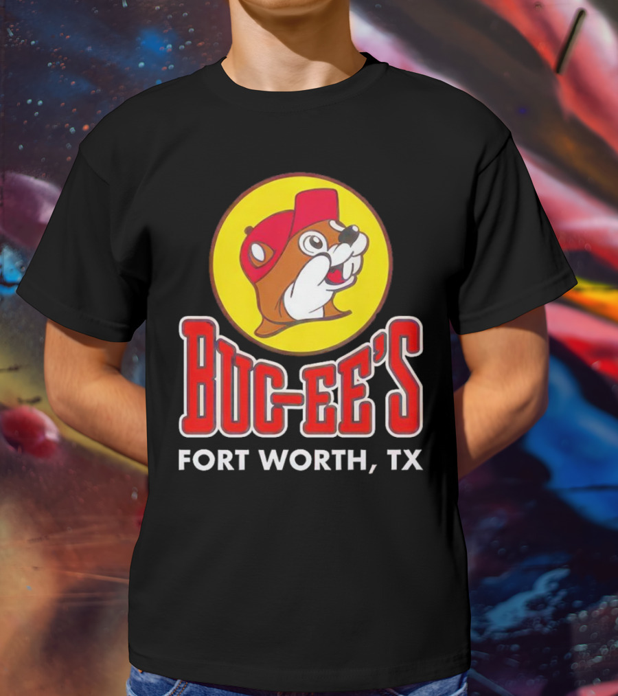 Buc-Ee's Fort Worth TX Logo With Beaming Beaver T-Shirt