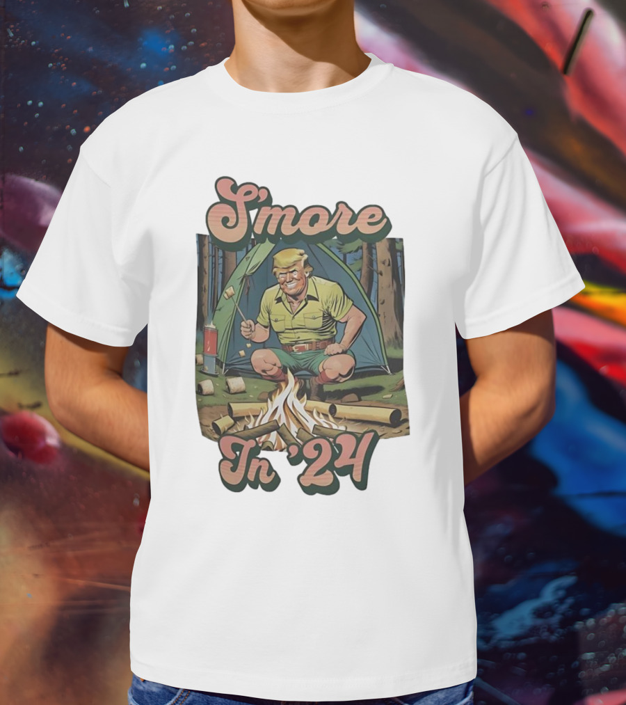 S’more In 24 Camping Scene With Fire And Tent T-Shirt