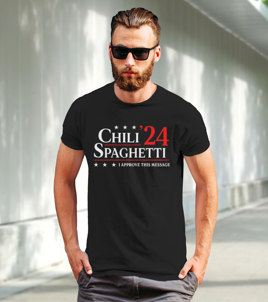 Chili Spaghetti ’24 I Approve This Message Stars Red White T-Shirt