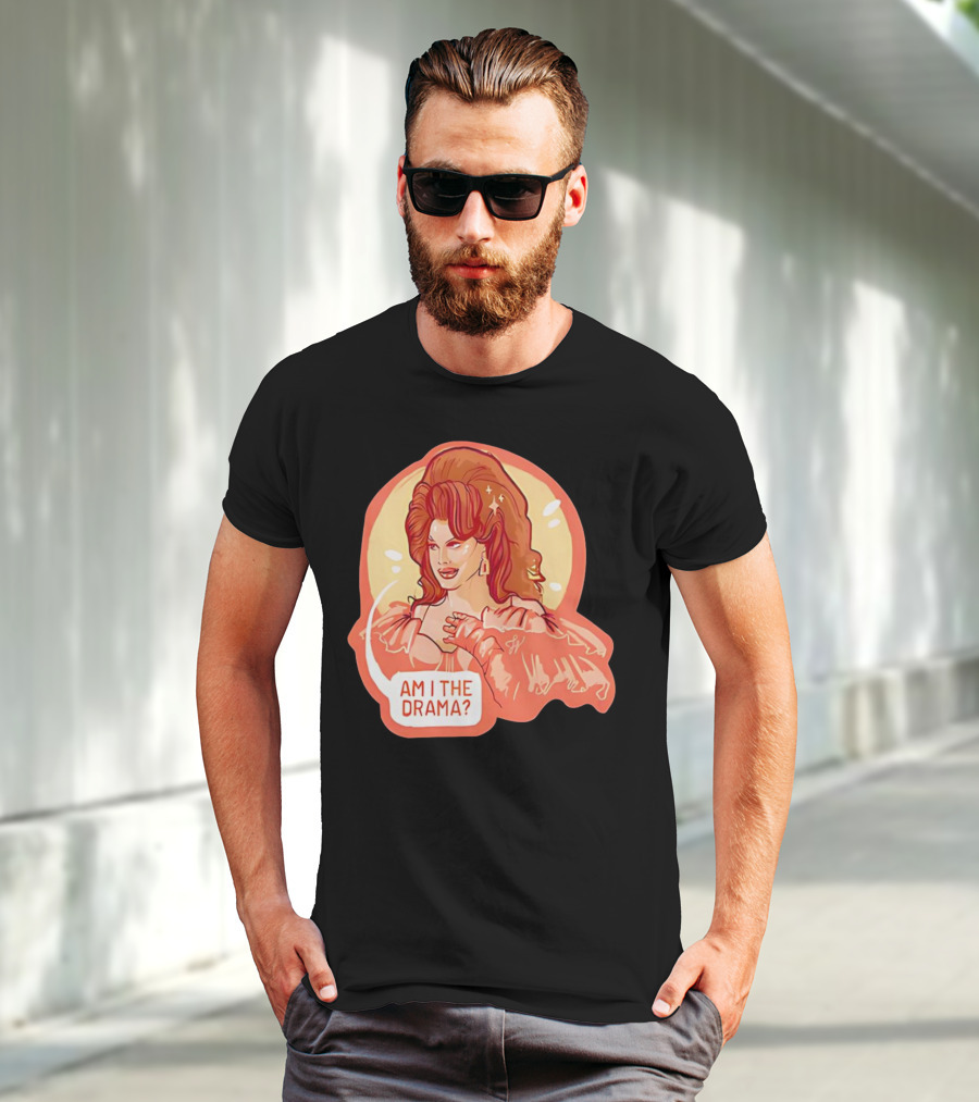 Am I The Drama? Bold Diva With Glamorous Hair And Earrings T-Shirt