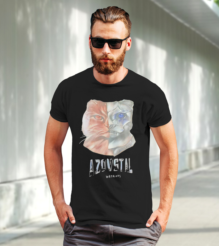 Azovstal Warriors Cat Dual Face Fusion T-Shirt