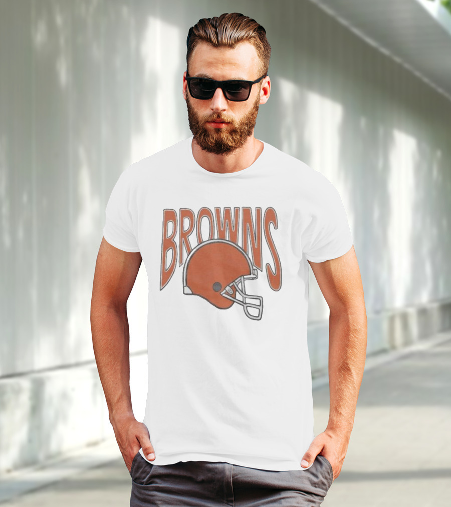 Browns 90s Helmet Cleveland Browns T-Shirt