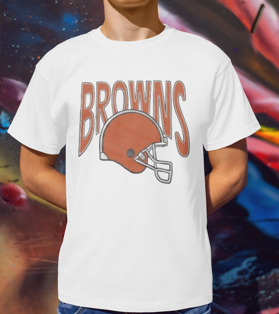 Browns 90s Helmet Cleveland Browns T-Shirt