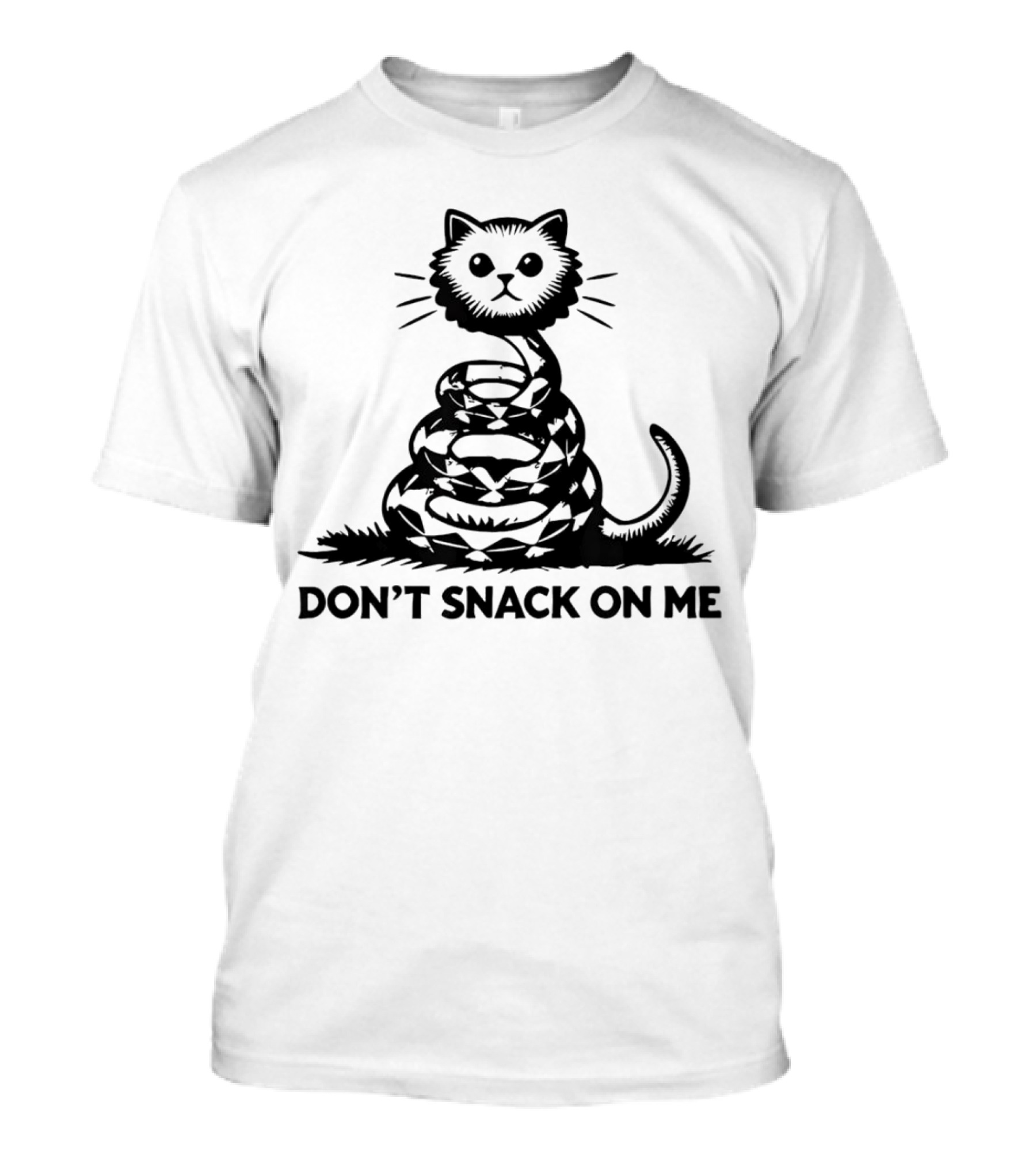 DON'T SNACK ON ME Cat Snake Coiled혻 T-Shirt