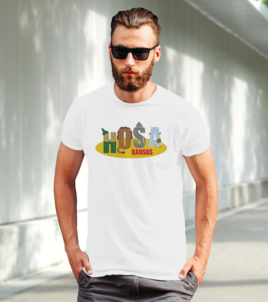 Hosa Kansas Yellow Brick Wizard Lion Tinman Scarecrow T-Shirt