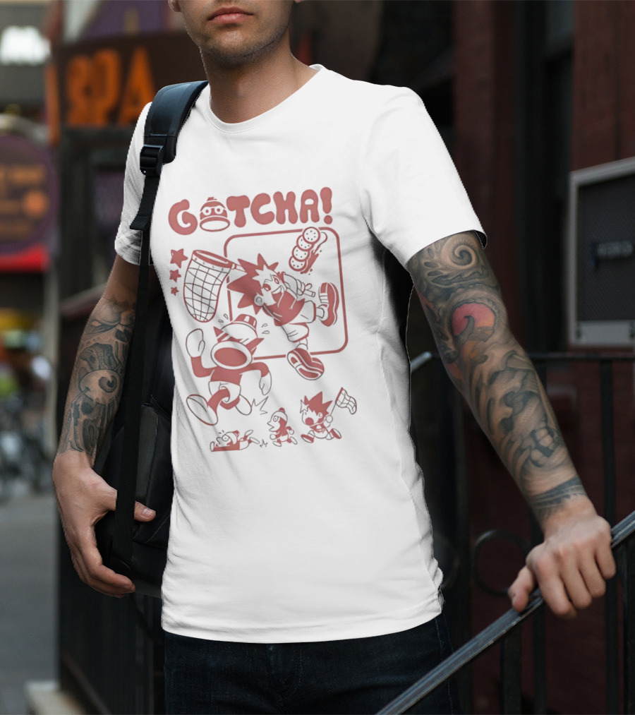 Gotcha Ape Escape Characters With Net T-Shirt