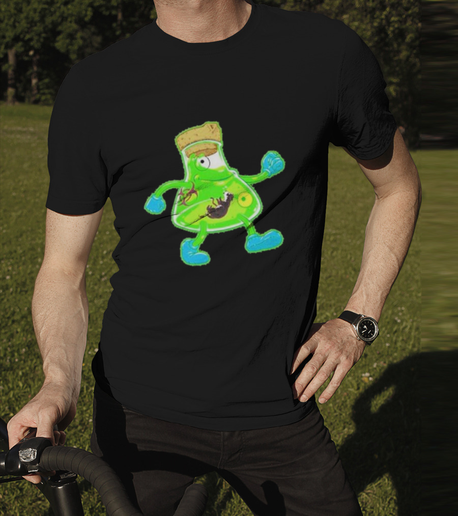 Toxic Soy Monster Beaker Creature With Biohazard T-Shirt