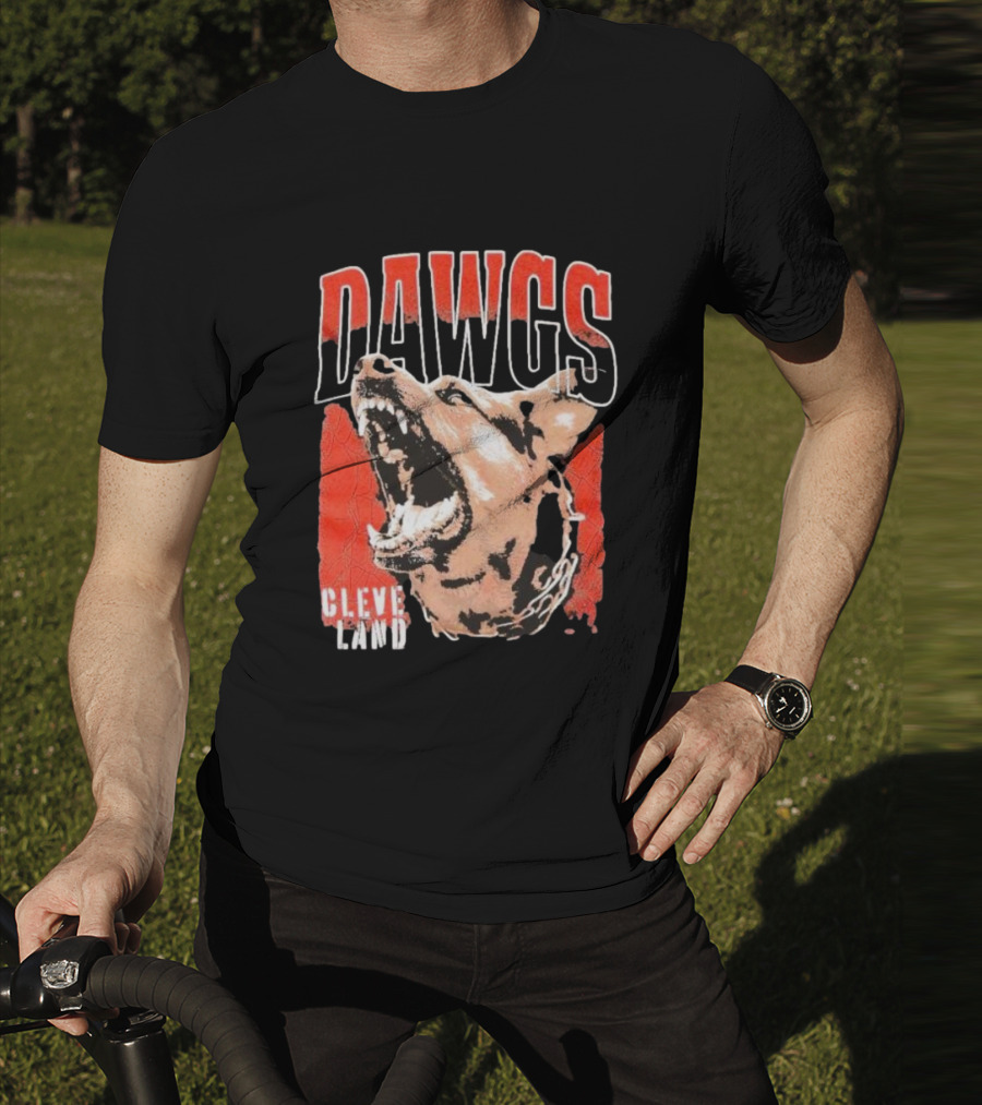 DAWGS Cleveland Browns Vintage Retro Fierce Dog T-Shirt