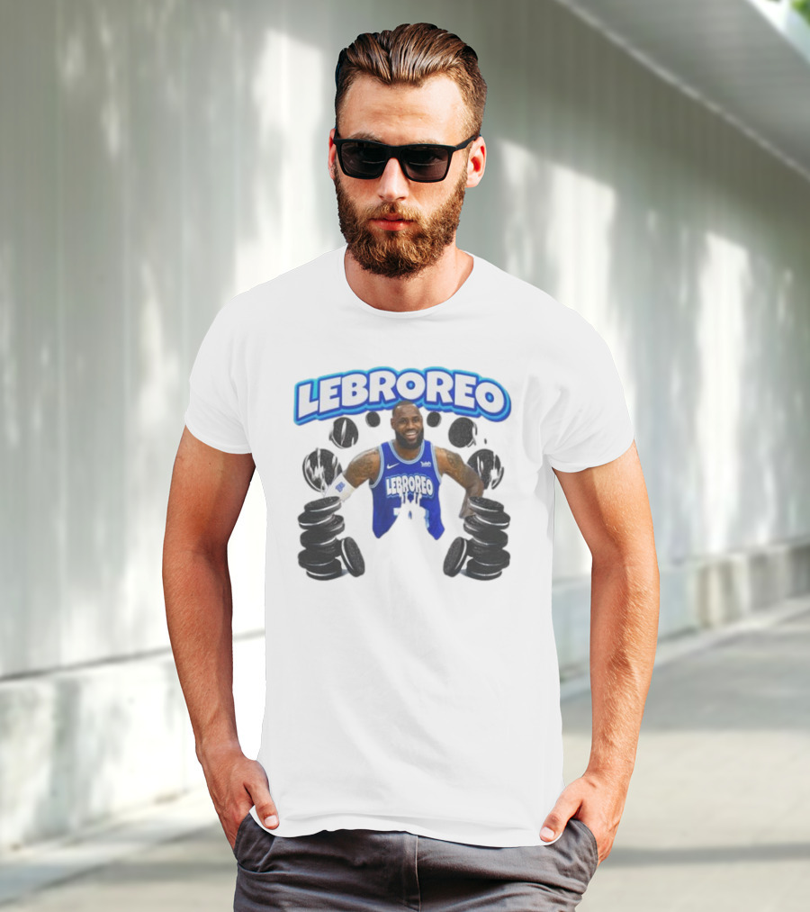 LeBrOreo LeBron James Blue Basketball Jersey Oreo Cookies T-Shirt