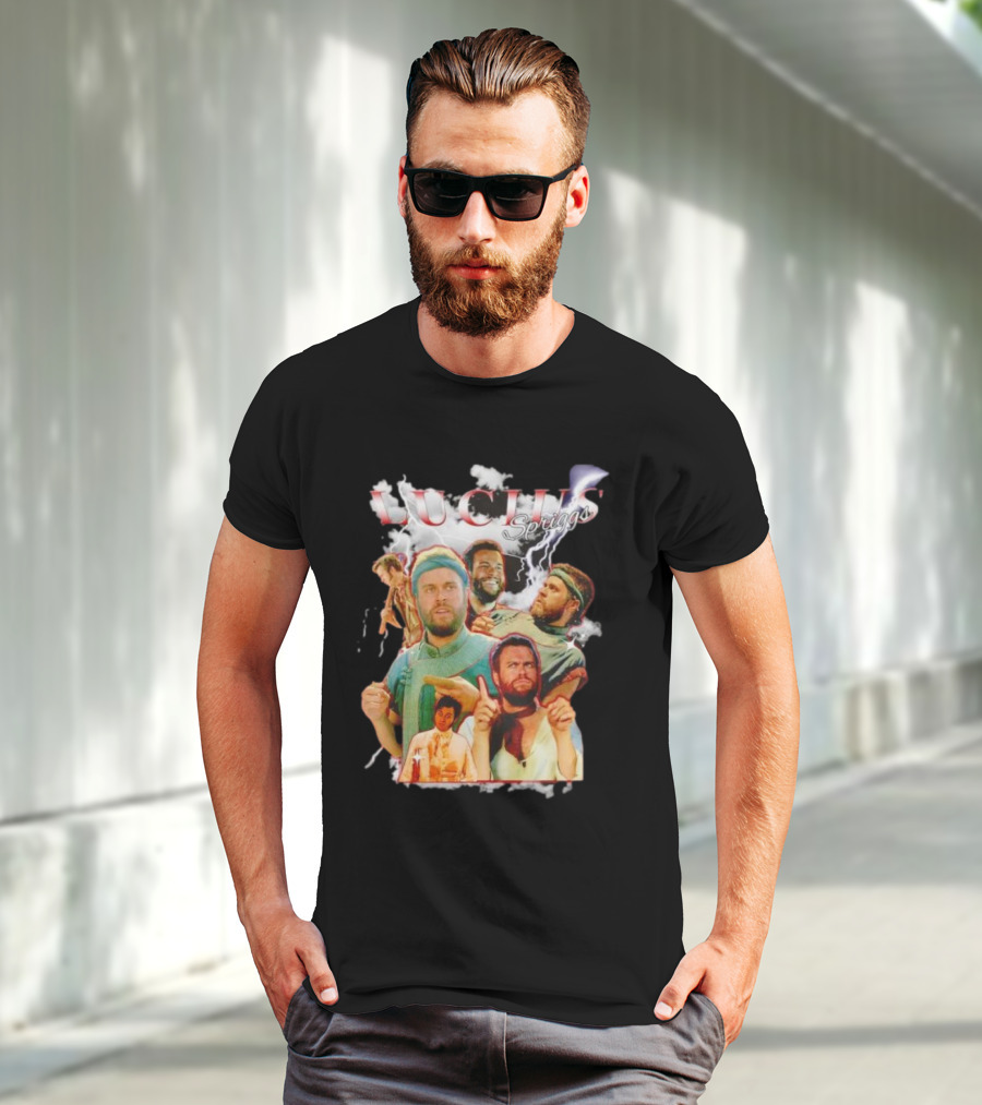 Lucius Spriggs Retro Character Collage T-Shirt