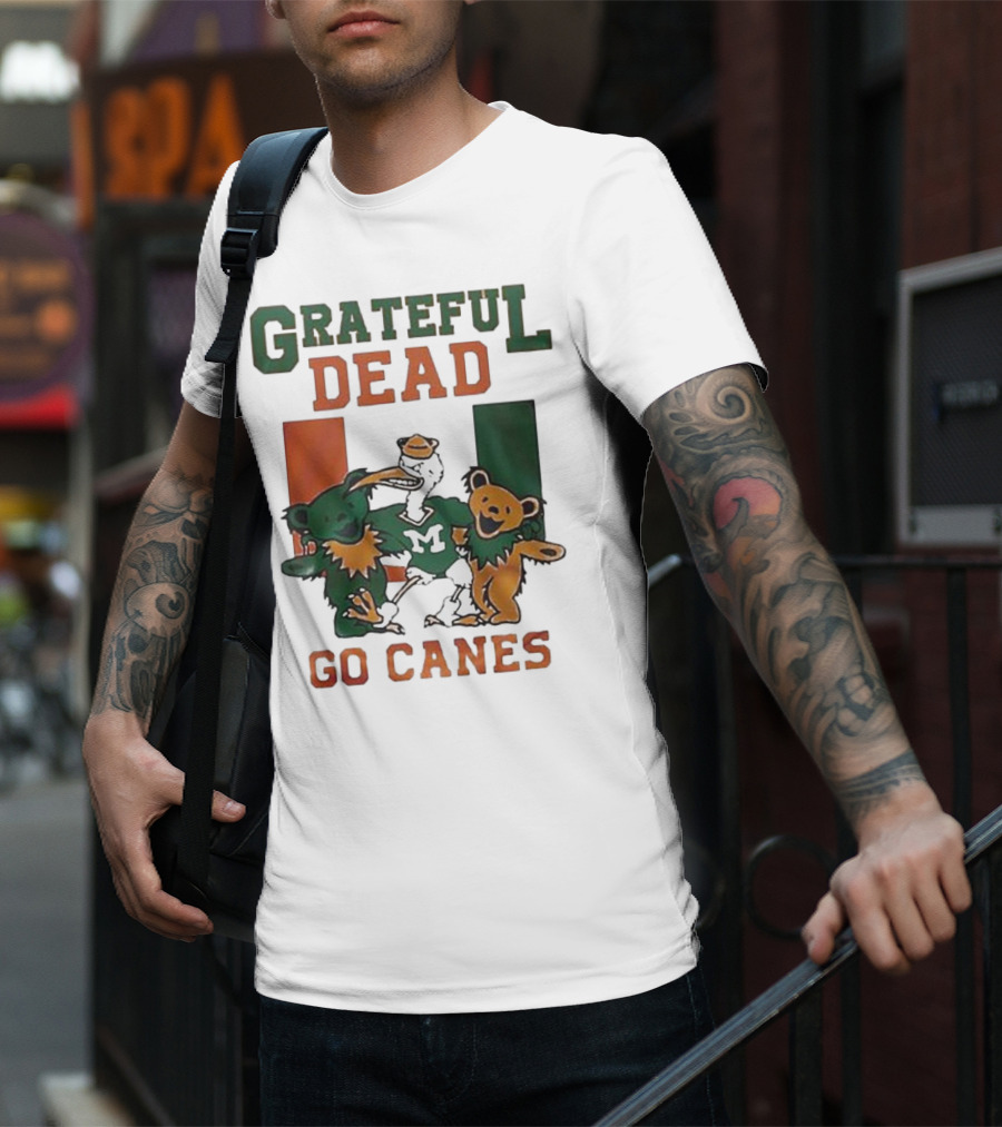 Grateful Dead Miami Hurricanes Go Canes Bears T-Shirt
