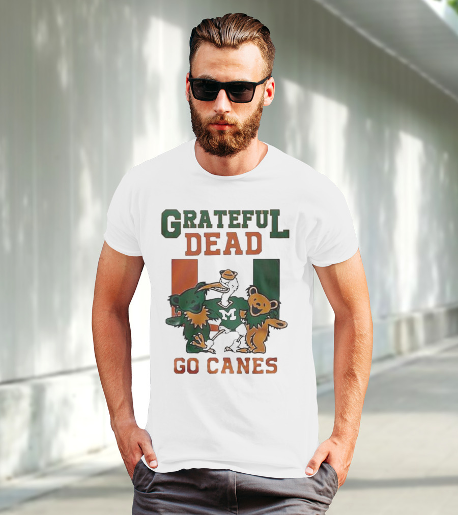 Grateful Dead Miami Hurricanes Go Canes Bears T-Shirt