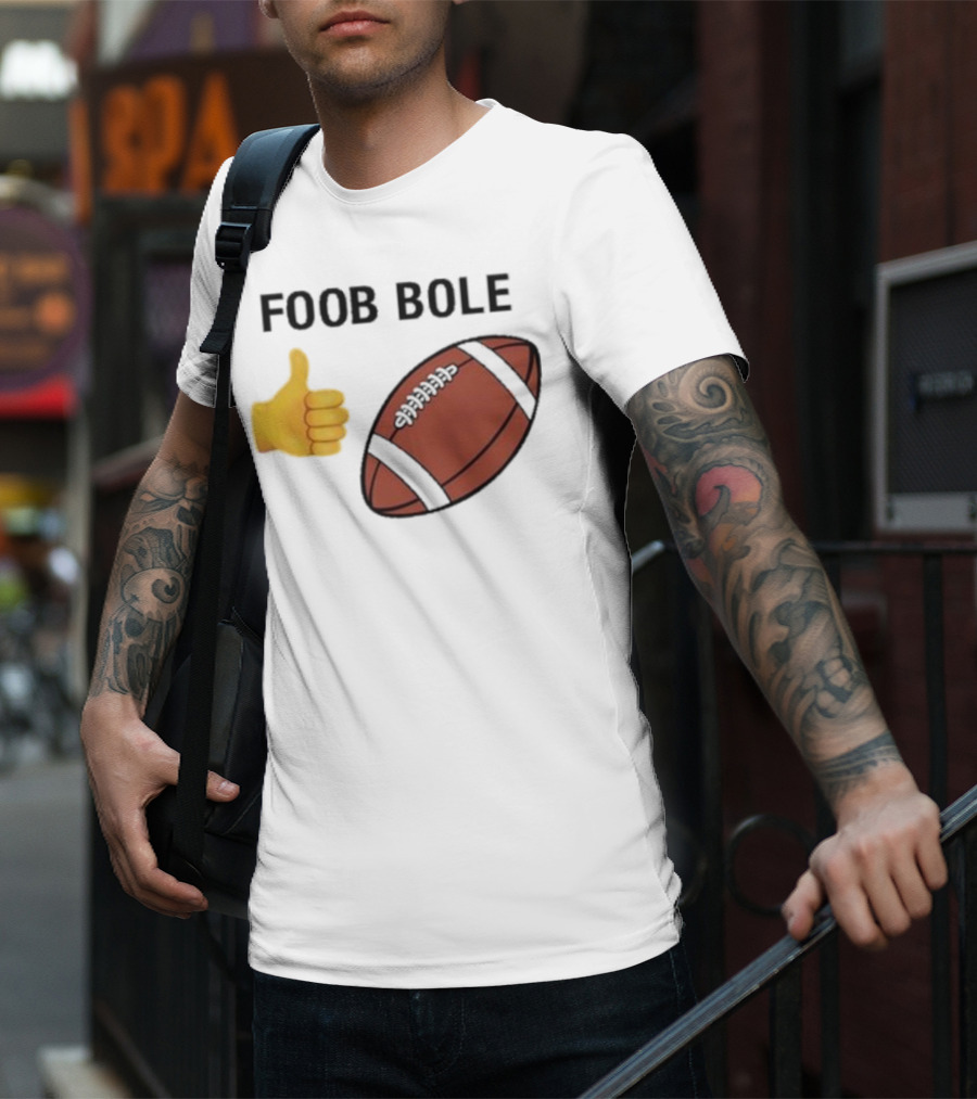 Foob Bole Football Thumb Up Emoji Brown Ball T-Shirt