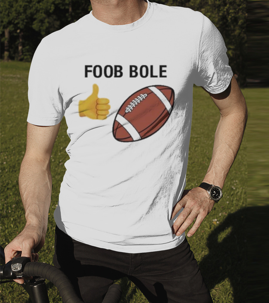 Foob Bole Football Thumb Up Emoji Brown Ball T-Shirt