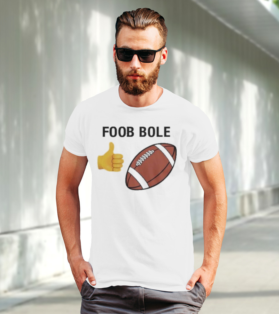 Foob Bole Football Thumb Up Emoji Brown Ball T-Shirt
