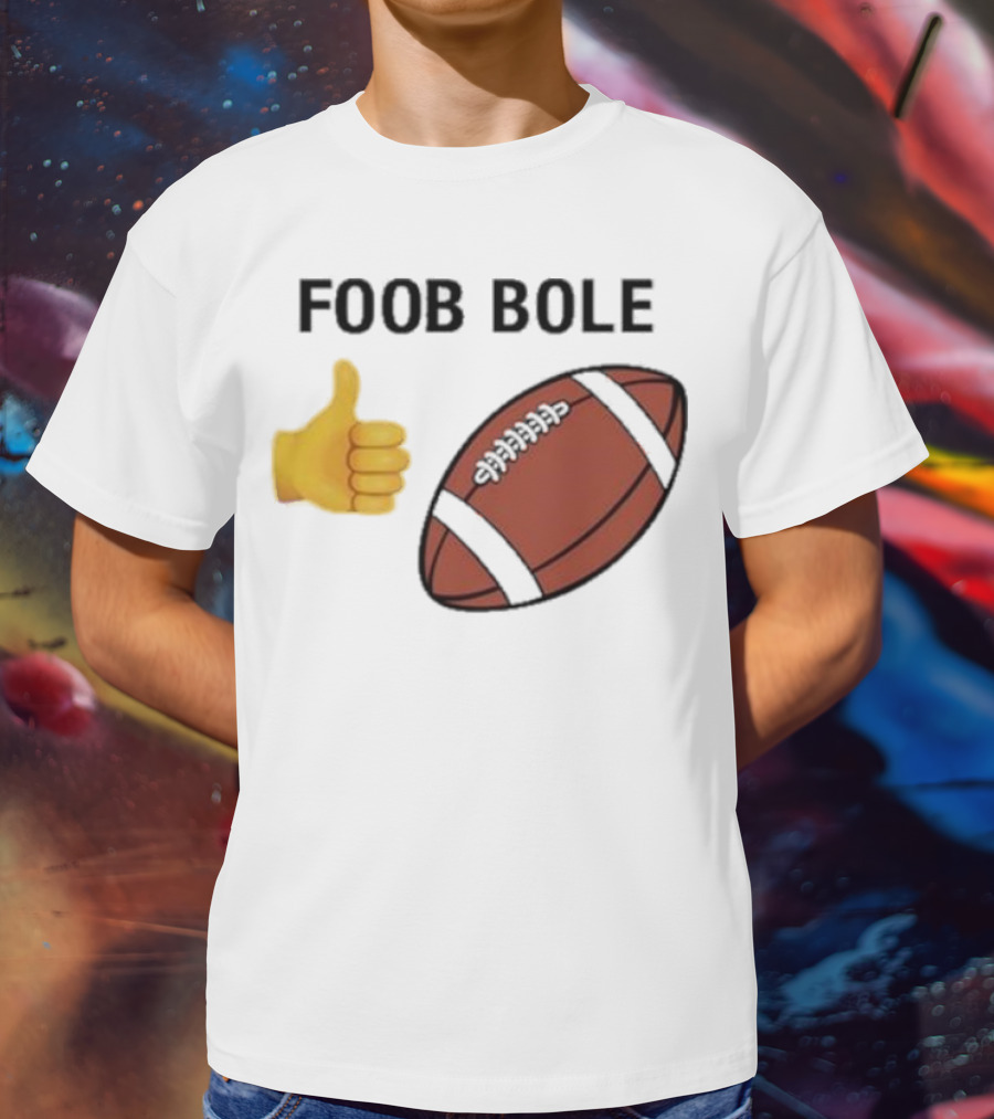 Foob Bole Football Thumb Up Emoji Brown Ball T-Shirt