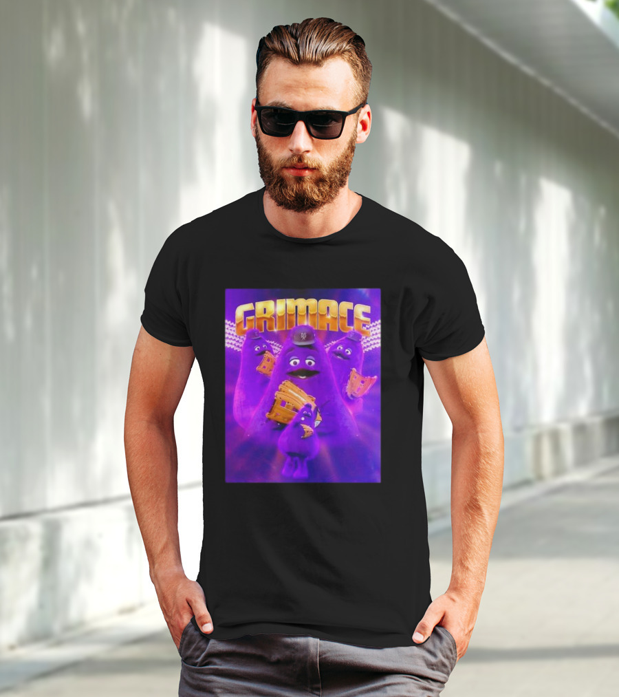 Grimace New York Mets Baseball Mascot Collage Retro T-Shirt