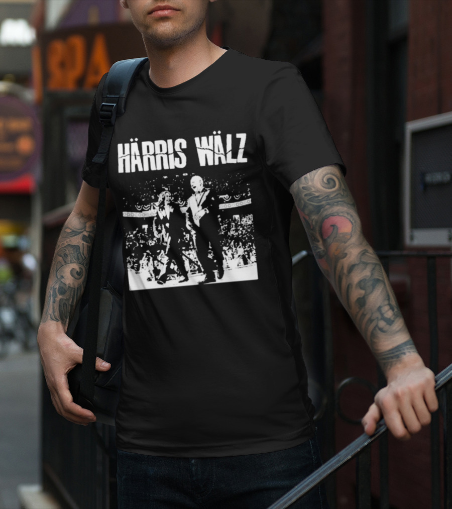 Härris Wälz Black And White Concert Scene T-Shirt