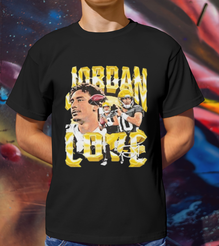 Jordan Love Green Bay Packers Vintage Signature Image T-Shirt