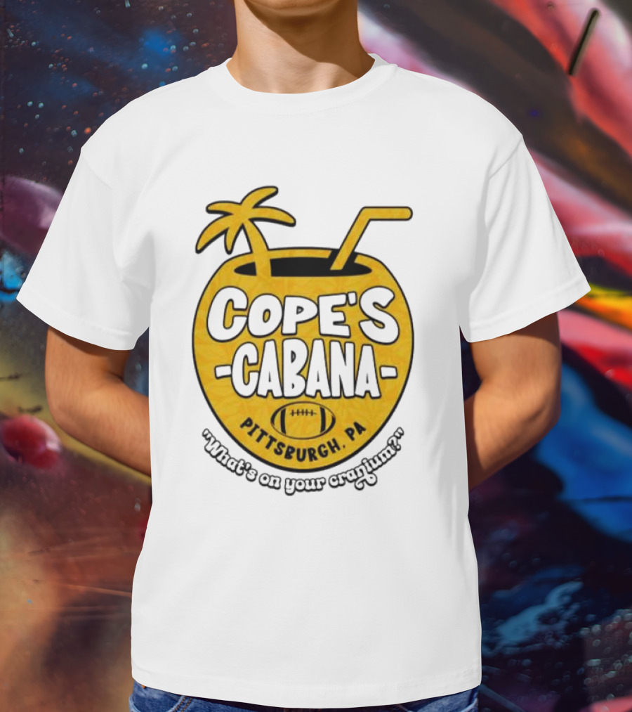 Cope's Cabana Pittsburgh PA What's On Your Cranium Football Coconut Palm T-Shirt