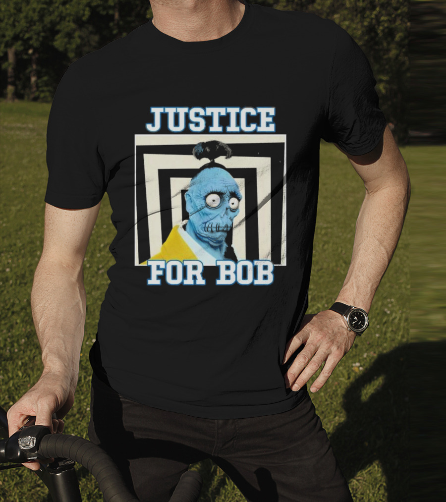 Justice For Bob Beetlejuice Movie Parody Blue Zombie Character T-Shirt