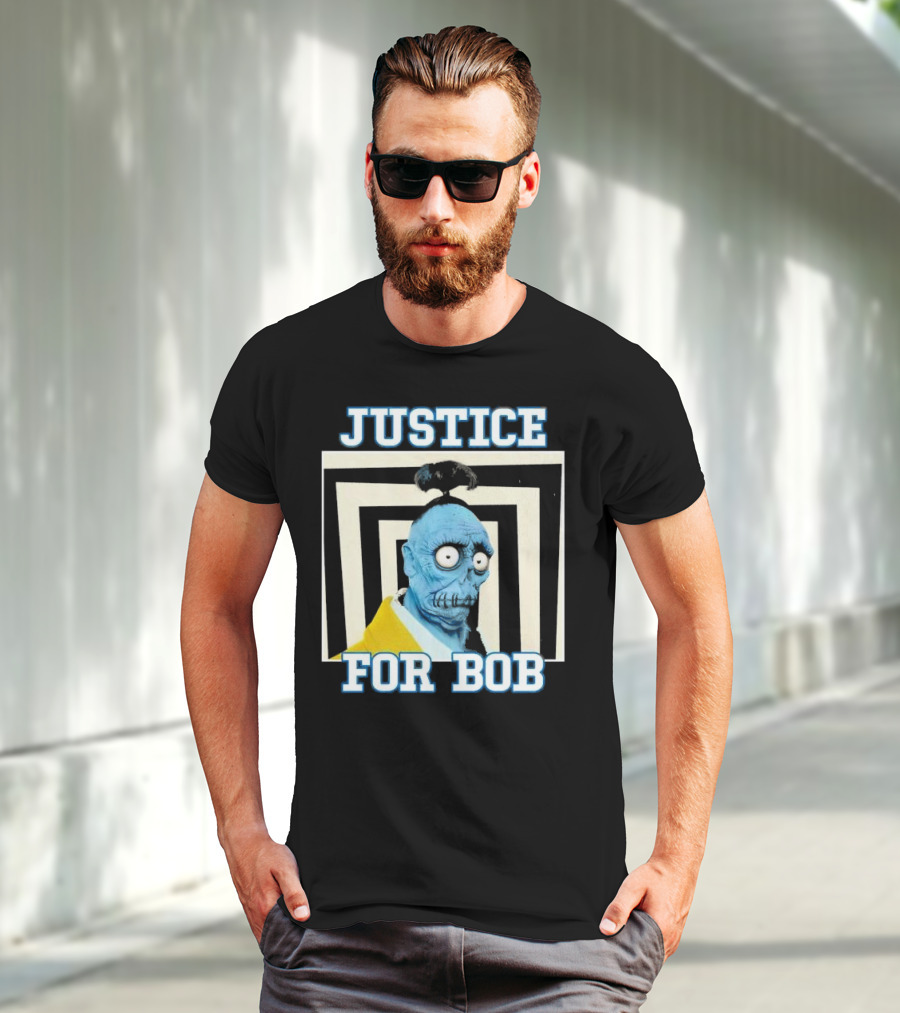 Justice For Bob Beetlejuice Movie Parody Blue Zombie Character T-Shirt