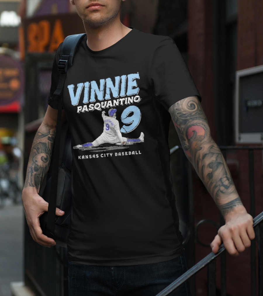 VINNIE PASQUANTINO 9 KANSAS CITY BASEBALL T-Shirt