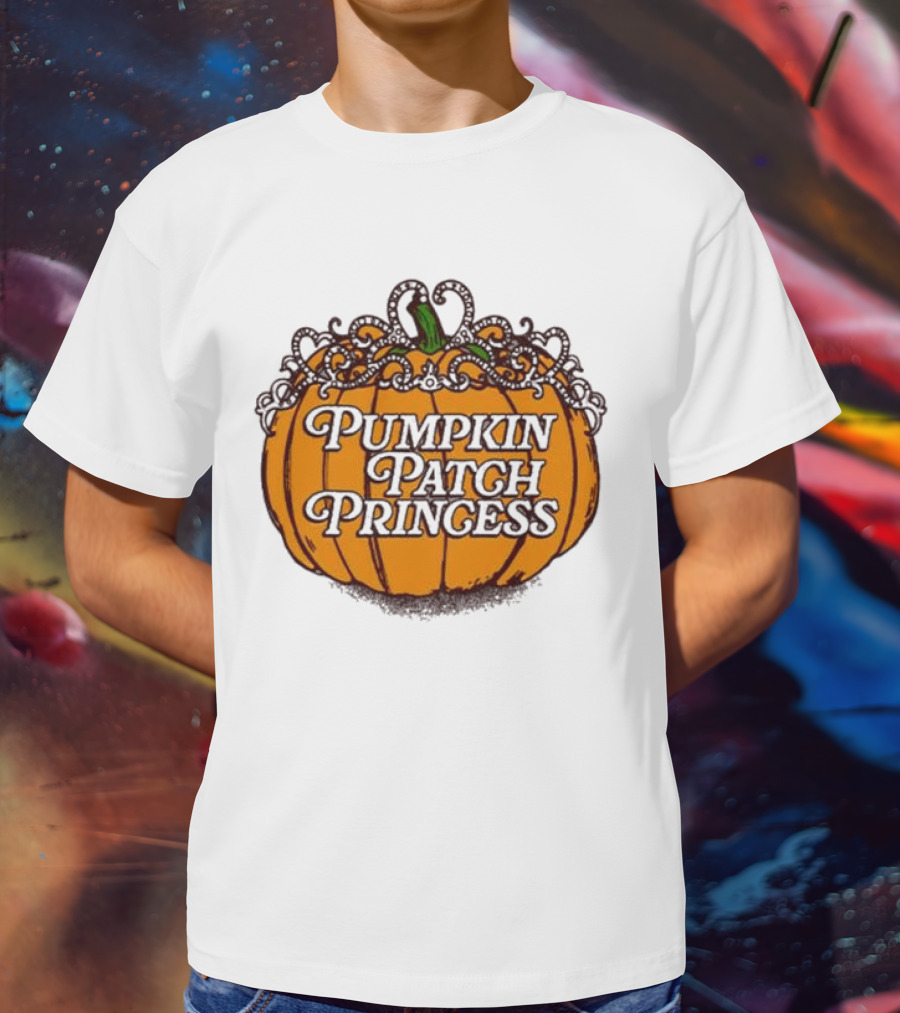 Pumpkin Patch Princess Orange Pumpkin With Vines T-Shirt