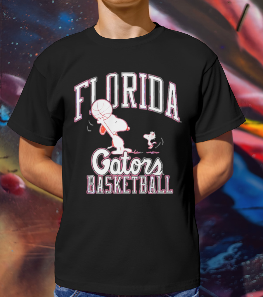 Florida Gators Basketball Snoopy And Woodstock Playing Basketball T-Shirt