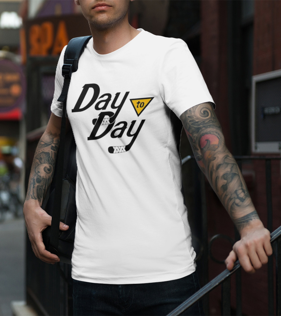 Day To Day Pittsburgh Penguins Hockey Stick Triangle T-Shirt
