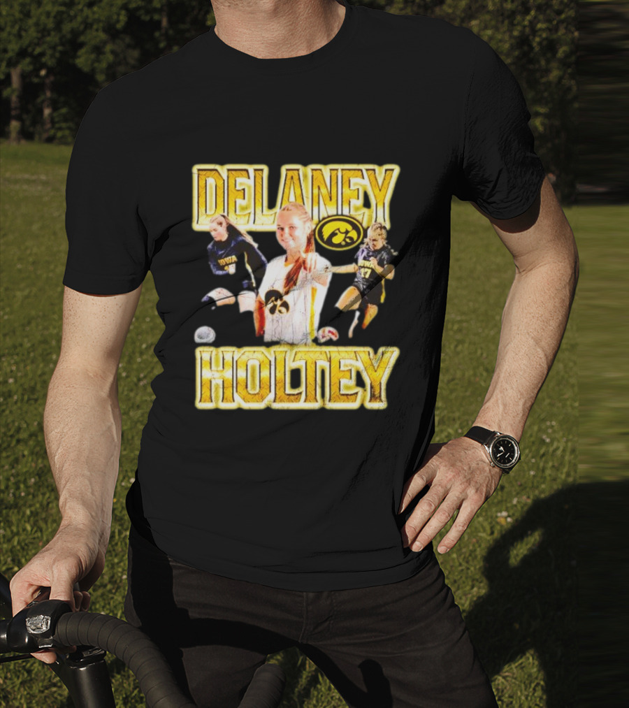 Delaney Holtey Iowa Hawkeyes Soccer Retro Styling T-Shirt