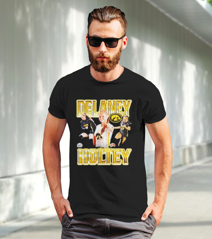 Delaney Holtey Iowa Hawkeyes Soccer Retro Styling T-Shirt